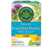 Organic EveryDay Detox Tea Lemon, 16 bags (Pack of 3) by Traditional Medicinals