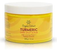 Organic Extract Turmeric Face Scrub - 12 fl oz / 340g - Skin Brightening Scrub For Face - Exfoliating Cleanser, Evens Out Skin Tone - Deep Cleansing, Moisturizing Facial Scrub with Papaya extract