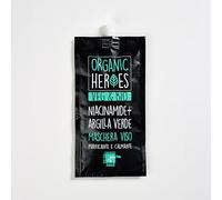 Organic Heroes | Maschera Viso Purificante e Calmante con Niacinamide e Argilla Verde, Formula Bio e Vegana, riequilibra il sebo, affina la grana della pelle e dona freschezza naturale, 30 ml