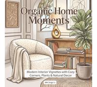Organic Home Moments: A Modern Interior Vignette Coloring Book with Cozy Corners, Natural Textures, Plants, Shelves, and Calm Home Decor