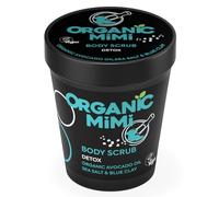 ORGANIC MIMI Body Scrub Detox Organic Avocado Oil, Sea Salt & Blue Clay, Scrub Corpo Avocado, Sale Marino & Argilla Blu, Esfoliante, Purificante Ricco di Antiossidanti, Effetto Lifting, 280g
