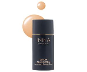 Organic Serum Foundation | Vegano, copertura edificabile, sensazione di seconda pelle senza peso, a prova di trasferimento con ingredienti per la cura della pelle in confezione sostenibile. Brillante