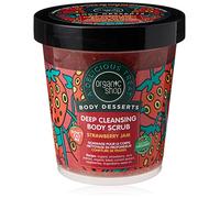 Organic Shop Body Desserts - Scrub per il corpo alla marmellata di fragole, pulizia profonda per il corpo, 450 ml