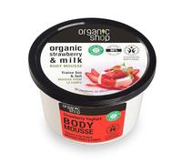 Organic Shop Body Mousse Strawberry Yoghurt Organic Strawberry & Milk 250ml
