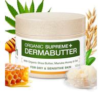 Organic Supreme+ Dermabutter - Balsamo lenitivo con calendula, manuka, karitè e avena per pelli secche e sensibili · Imballaggio biodegradabile e senza plastica · Dermatologo testato