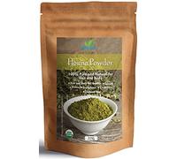 Organic (USDA, GMP) Pure Henna powder for Hair and Body(healthier, softer hair (Recipe provided for different shades)) for temp tattoos and eyebrows, CPSReports certified in UK/EU