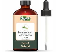 Organic Zing Lemon Grass Oil | Pure & Natural Essential Oil for Skincare, Hair Care & Massage - 118ml/3.99fl oz