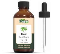 Organic Zing Sweet Basil (Ocimum Basilicum) Oil Pure & Natural for Skin, Face, Hair Care, Aromatherapy, Diffuser, Balsamo - 30 ml/1.01fl oz