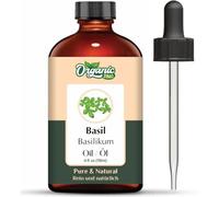 Organic Zing Sweet Basil (Ocimum Basilicum) Oil Pure & Natural for Skin, Face, Hair Care, Aromatherapy, Diffuser, Balsamo - 118 ml/3.99fl oz