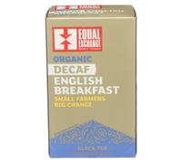 Organico Decaffeinato Inglese Colazione Tè Nero 20 Sacchetti (Contenitore Da 6)