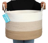 OrganiHaus Cesta Miele 33x50cm in Corda di Cotone - Porta Giochi e Biancheria Bambini, Organizer per Cameretta e Salotto