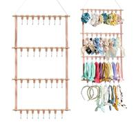 Organisateur de bandeaux et pinces à cheveux, cintre de rangement - Porte-arc de cheveux mural, support pour accessoires de coiffure, organisateur suspendu pour barrettes et serre-têtes