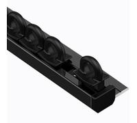 Organisma di Binari per Tende da Soffitto Divisorio Invisibile Binario Scorrevole in Alluminio per Tende per Doccia Balcone Bagno(Black,3.3′=100cm)