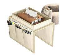 Organizador De Reposabrazos De Sofá - Bandeja para Reposabrazos De Sofá | Sillón Con Reposabrazos De Paleta De Gran Tamaño Con 5 Bolsillos para Auriculares, Tableta, Teléfono, Anteojos