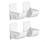 Organizational Solution - Confezione da 4 supporti da parete per un facile accesso a sacchetti della spazzatura e pellicole di plastica, colore: Bianco