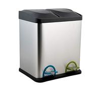 Organize It All Stainless Step-on pattumiera, Acciaio Inossidabile, Black, 30-Litre