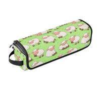 Organizer 2 in 1 per strumenti per capelli a forma di pecora bianca, con tappetino rimovibile resistente al calore, impermeabile, organizer da viaggio per ferri da stiro, piastre e arricciacapelli