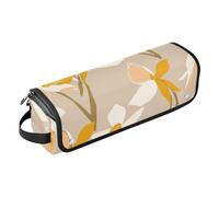 Organizer 2 in 1 per strumenti per capelli con cuscinetto resistente al calore, borsa da viaggio organizer per arricciacapelli, piastra per capelli piatti, stile Henri, narciso bronzo