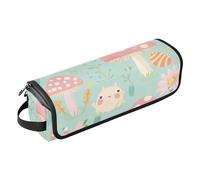 Organizer 2 in 1 per strumenti per capelli con cuscinetto resistente al calore, borsa da viaggio organizer per straigheners, ferro arricciacapelli, asciugacapelli, safari pastello safari animali