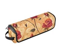 Organizer 2 in 1 per strumenti per capelli, con cuscinetto resistente al calore, borsa organizer per strumenti per capelli, per raddrizzatori, arricciacapelli, asciugacapelli, oro rosa, per donne