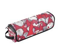 Organizer 2 in 1 per strumenti per capelli, con tappetino in ferro, borsa organizer per strumenti per capelli, per raddrizzatori, arricciacapelli, asciugacapelli, carini nani rossi di San Valentino