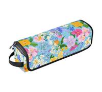 Organizer 2 in 1 per strumenti per capelli con tappetino in ferro, organizer per strumenti per capelli, per raddrizzatori, arricciacapelli, asciugacapelli, fiori primaverili orchidea viola del