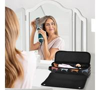 Organizer 2 in 1 per strumenti per capelli, con tappetino resistente al calore, antipolvere, borsa da viaggio per piastre, piastre e piastre