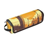 Organizer 2 in 1 per strumenti per capelli con tappetino resistente al calore, custodia da viaggio portatile per ferro arricciacapelli, piastra per capelli piatti, organizer portatile Sunset Big Ben