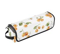 Organizer 2 in 1 per strumenti per capelli, con tappetino resistente al calore, grande capacità, organizer per piastre da stiro, piastre, arricciacapelli, frutti di bosco dorati dolci bianchi