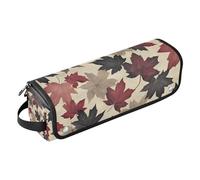 Organizer 2 in 1 per strumenti per capelli, con tappetino rimovibile resistente al calore, supporto da viaggio per arricciacapelli, ferro arricciacapelli, accessorio da viaggio vintage con foglia