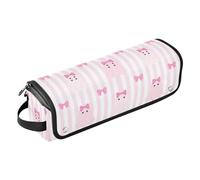 Organizer 2 in 1 per strumenti per capelli e tappetino resistente al calore con cerniera carino spettrale fantasmi di Halloween morbidi strumenti di riscaldamento borsa da viaggio organizer per ferro