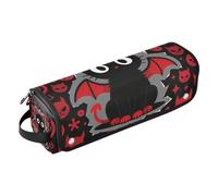 Organizer 2 in 1 per strumenti per capelli e tappetino resistente al calore, impermeabile, per arricciatura piatta, organizer da viaggio per ferro da stiro, accessori per la cura dei capelli, diavolo