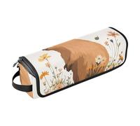 Organizer 2 in 1 per strumenti per capelli, tappetino resistente al calore, con cerniera, custodia da viaggio a doppio strato, per utensili caldi e accessori per la cura dei capelli, Sweet Capybara