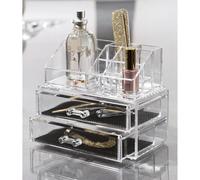 Organizer a 2 cassetti con espositore per cosmetici Transparent