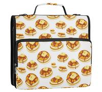 Organizer a 3 anelli con manico, impermeabile, adatto per pancake delle scuole medie con burro e sciroppo d'acero