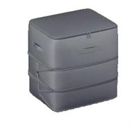 Organizer a compressione ultra salvaspazio per piumini, grande capacità, per vestiti, 52 x 42 x 30 (condensa) - 60 cm (estendibile) cm (grigio)