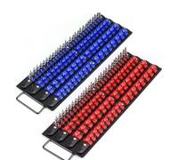 Organizer a doppia faccia con 80 fessure con vassoio portaoggetti rosso con manico per utensili da 1/4 3/8 1/2 pollici organizer a doppia faccia