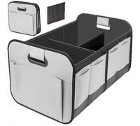 Organizer Bagagliaio Auto Pieghevole per Mini Cooper S John Cooper Works Trim 2024-, 3 Scomparti, Divisorio Rimovibile, Portatile ed Espandibile,B Grey