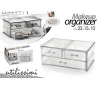 Organizer Bagno Makeup Portagioie Portatrucchi 2 + 1 Cassetti 23 x 15 x 10 cm