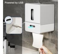 Organizer Bagno Porta Asciugamani Carta con Induzione Automatica e Luce Notturna