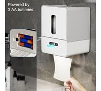 Organizer Bagno Porta Asciugamani Carta con Induzione Automatica e Luce Notturna