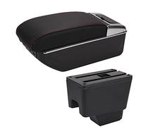 Organizer Braccioli Per Kaptur Box Bracciolo Parti Di Retrofit Scatola Di Immagazzinaggio Dedicata Accessori Auto Portacenere Bracciolo Interno poggiabraccio(A1 Black red 7USB)