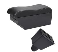 Organizer Braccioli Per Logan 2 Per Sandero 2 Box Bracciolo Per Auto Interni Speciali Parti Di Retrofit Bracciolo Per Scatola Portaoggetti Centrale poggiabraccio(A3 Black white 7USB)