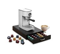 Organizer Capsule Caffè 1 Cassetto Nero Elegante - Capienza 50 Capsule