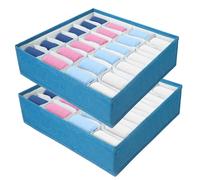 Organizer Cassetti Set di 2 Organizzatore Pieghevoli 24 Celle Porta Calzini