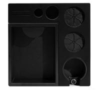 Organizer compatto per caffè espresso, con contenitore per manomissione, distributore e schermo a disco da 51 58 mm per postazione caffè pulita (nero)