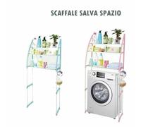 ORGANIZER CON 3 MENSOLE SCAFFALE SOPRA LAVATRICE WC BAGNO SALVASPAZIO