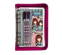 ORGANIZER CON STATIONERY SET astuccio trasparente GORJUSS santoro FIREWORKS viol