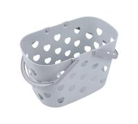 Organizer da bagno in plastica con manico, per conservare cipolle, patate, farina e zucchero a portata di mano (grigio)