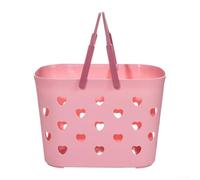 Organizer da bagno in plastica con manico, per conservare cipolle, patate, farina e zucchero a portata di mano (rosa)